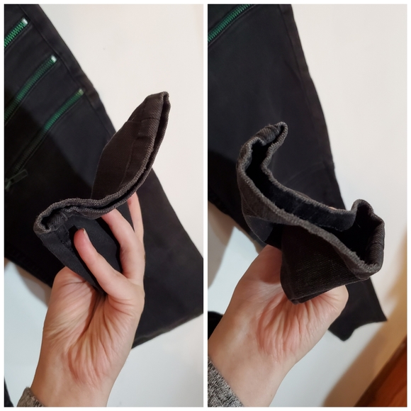 Maje Funky Black Low Rise Skinny Jeans with Zipper Accent Size 24 ~ Punk Rock - Picture 14 of 16